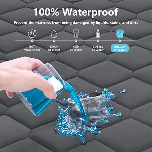 Full Waterproof Mattress Protector, Breathable Noiseless Mattress Cover