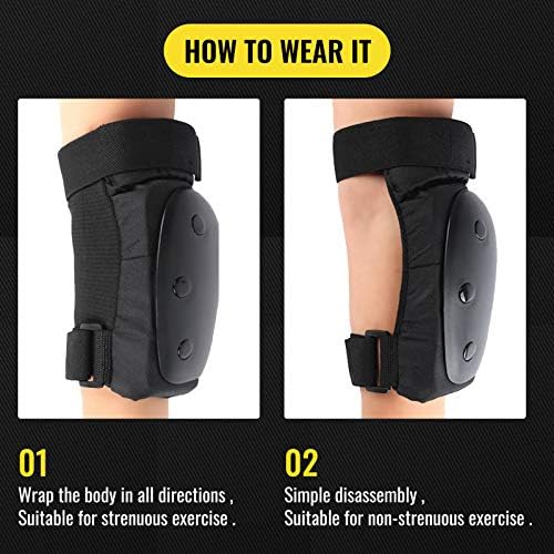 Adjustable knee and elbow pads for skating and biking, priced at $21.99.