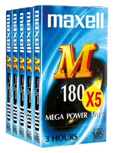 Maxell E180 5PK Blank Tapes