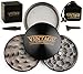 Vintage Crush 2.5-Inch Herb Grinder with Pollen Catcher, Carry Case Scraper and Brush, Space Gray