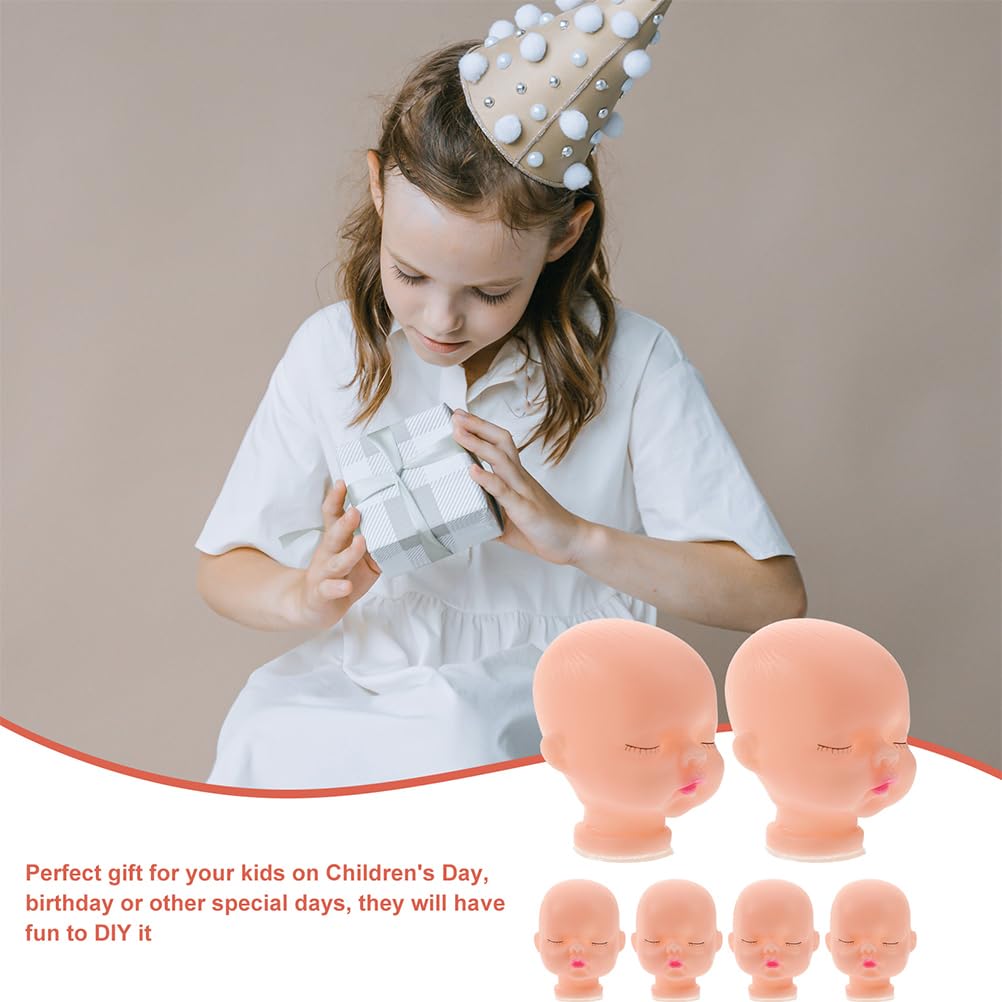 jojofuny 20pcs Vinyl Doll Heads for Crafts 1/6 Doll Doll Repainting Practice Makeup DIY Baby Mannequin Doll Heads for Baby Shower