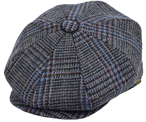 Apple Jack Hat - Men's Wool Newsboy Cap, Herringbone Driving