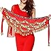 Pilot-trade Women's Triangular Belly Dancing Hip Scarf Wrap Skirt with Gold Coins