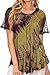 Sakkas Splenka Long Tie Dye Embroidered Corset Neck Cap Sleeve Blouse Shirt Top
