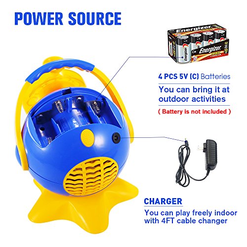Geekper Bubble Machine, Automatic Bubble Blower Durable Bubble Maker for Kids, Over 800 Colorful Bubbles Per Minute Use - Thumbnail 3