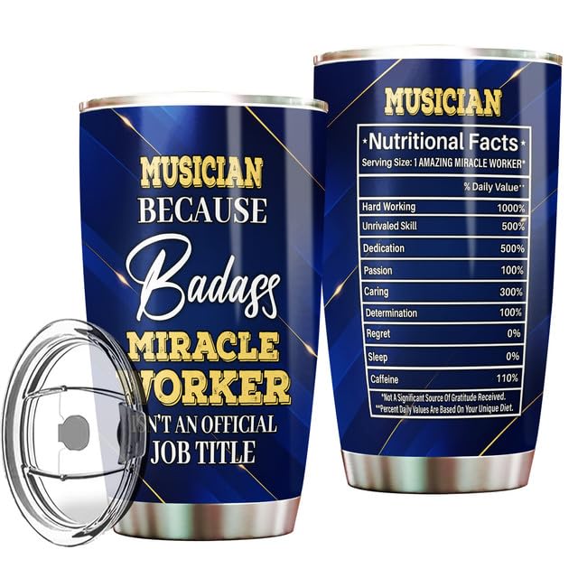 MONIZILUCKY Musician Tumbler Stainless Steel 20oz