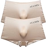 Hrnums 2Pcs G-String Boxer Briefs No Trace Men's Sexy Thongs Breathable Ice-Silk Summer Underwear Gym Home wear