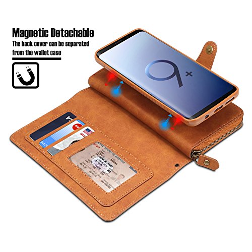 image for Spaysi Samsung Galaxy S9 Plus Zipper Wallet Case for Women Handbag S9 
