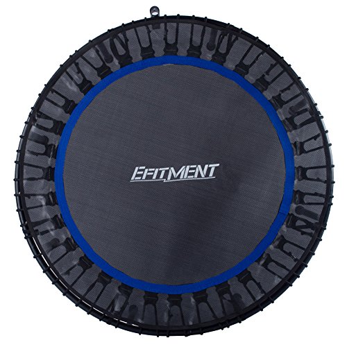 EFITMENT 45-in Fitness Trampoline Rebounder for Exercise with Handlebar and Long Lasting Premium Bungees - A024