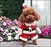 NACOCO Pet Christmas Costumes Dog Suit with Cap Santa Claus Suit Dog Hoodies Cat Xmas Costumes (Red, XL)
