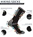 MIRMARU M201-Men's 5 Pairs Multi Performance Outdoor Sports Hiking Trekking Crew Socks (2Black, 2Char, 1Olive)