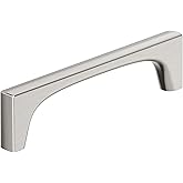 Amerock Merced 5-1/16 inch (128mm) Center-to-Center Satin Nickel Cabinet Pull, BP37424G10