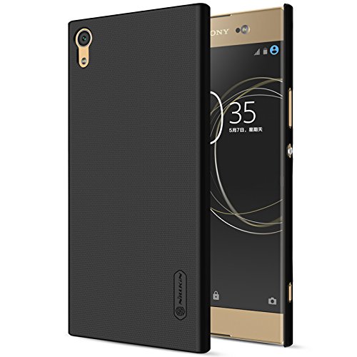 Sony Xperia XA1 Ultra Case,Xperia XA1 Ultra Back Cover,OPDENK - Nillkin Frosted Matte Shield Hard Cover Skin Shell Case Back Cover + LCD Screen Protector For Sony Xperia XA1 Ultra (Black)