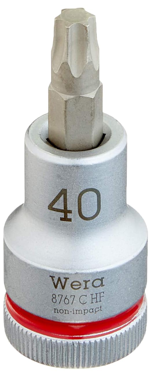 Wera 8767 C HF TORX Zyklop holding function bit socket, 1/2" drive, TX 40x60mm, 05003834001, Silver