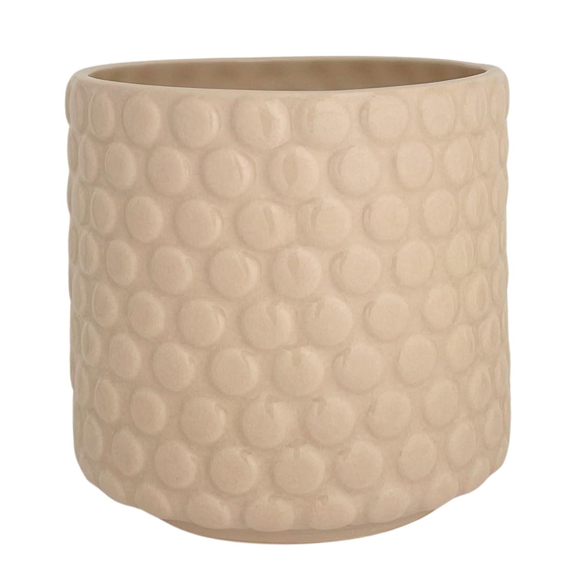 Nordring Ceramic Flower Pot Dotty - colorful Planter, Pot for plants, sukkulents Size M (12,5 cm ø) Dia 5'' H 5'', Stoneware, seasalt