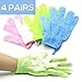 Bath & Relax 4 Pair Set Exfoliating Shower Bath Gloves Scrubbing Wash Skin Spa Massage Loofah Body Scrubber
