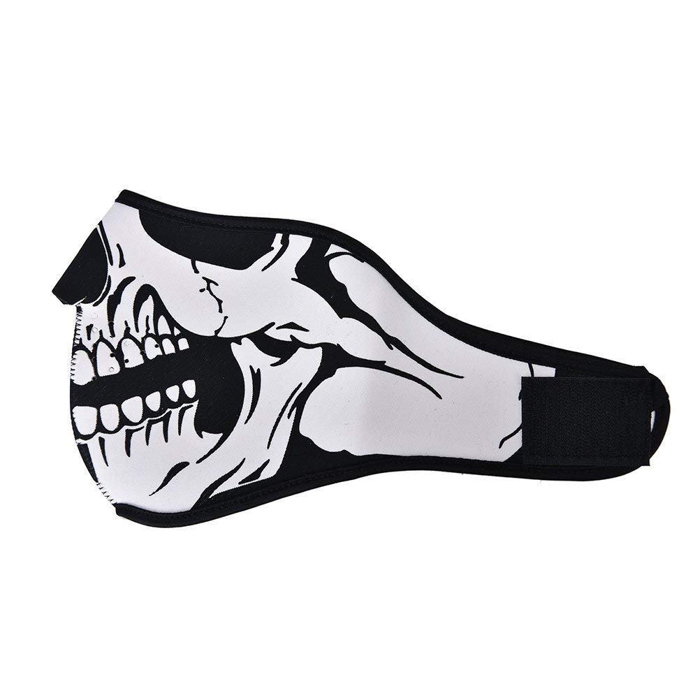Easy4buy 1pc Skull Half Face Mask Protection For Motorcycle Ski Skate Cool Anti Dust Skeleton Mask Cd 01 Amazon In Car Motorbike