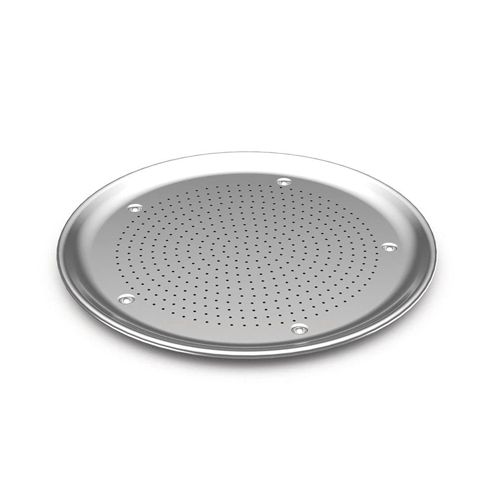 Nordic Ware Naturals 16" Hot Air Pizza Crisper Round Pan Aluminium Tray, Silver