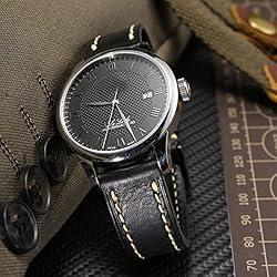 REZERO Handmade Genuine Leather Watch Band, 26mm