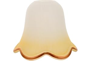 SHERCHPRY Tulip Frosted Glass Lamp Shade Replacement, Bell Shape Glass Lampshade for Table Lamp, Floor Lampshade and Pendant 