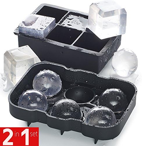 Ice Cube Trays Silicone Molds - Ice Mold Set - Ice Ball - Ice Cube