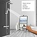 Fogless Shower Mirror with Protective Silicone Sheath for Shaving and Make-up,New Nano Fogless Technology That Real Works, Multi-Colors Option (white)