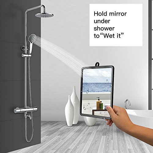 Fogless Shower Mirror with Protective Silicone Sheath for Shaving and