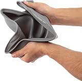 Vogue Square Silicone Baking Pan Grey 245mm Flexible High Heat Oven Freezer view 2
