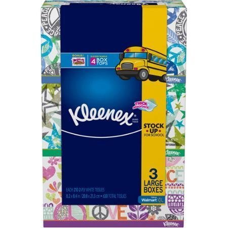 Kleenex, 2-ply Facial Tissues, 210 Sheets (Pack of 3) Kleenex, 2-ply Facial Tissues, 210 Sheets (Pack of 3)