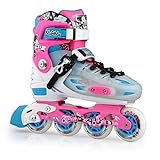 Smartodoors Children's Miami 4 Size Adjustable Skate (Pink+Blue, M3-5)