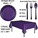 Disposable Party Supplies, Serves 40 - Lavender and Purple - Large and Small Paper Plates, 12 oz Plastic Cups, heavyweight Cutlery, Napkins, and Tablecloths. Full Two-Tone Tableware Set