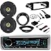 98-2013 Harley Kenwood KMR-M Marine Motorcycle ATV Bike Radio, Enrock Antenna with 2 Kicker Speakers, Adapters Rings FLHT FLHTC Touring Kit install Pkg