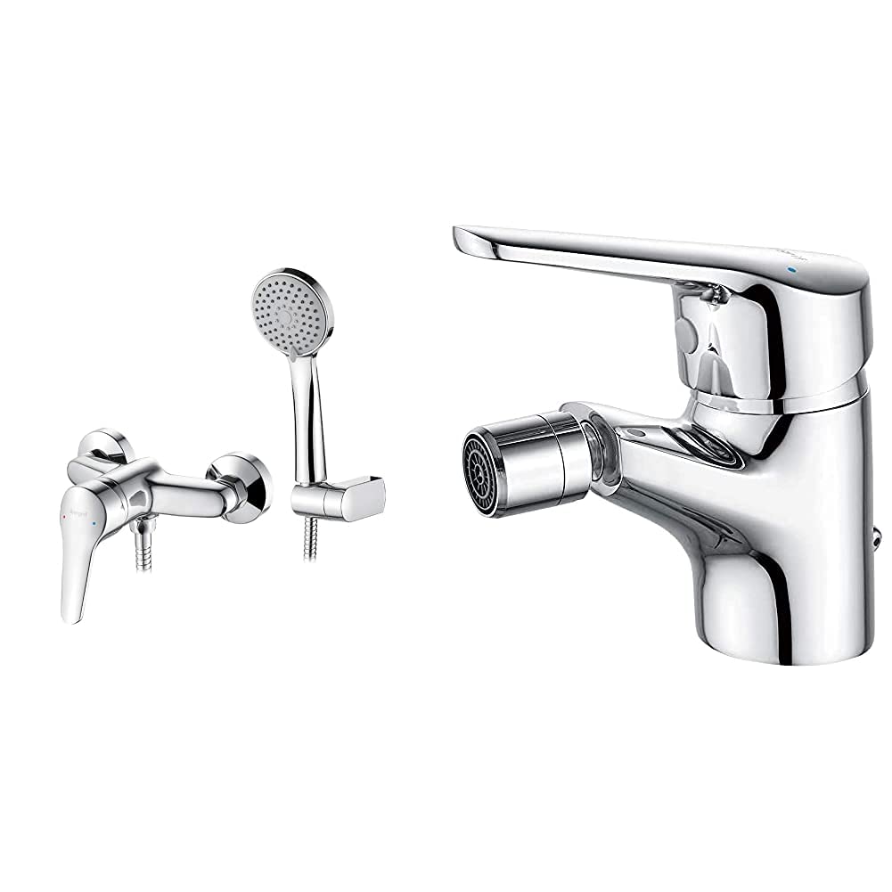 Ibergrif-Roma-Grifo-De-Ducha-Mezclador-De-Duchas-Monomando-Para-Instalacion-En-Pared-Cromo-M15050-Bide-De-Lavabo