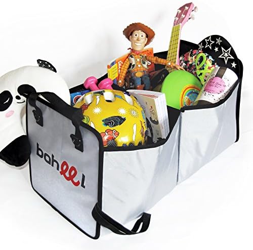 Car Trunk Organizer - Cargo Bag with Adjustable Straps – Heavy Duty Storage for SUV, Truck, Van – Compact Vehicle Carryall by Baheel