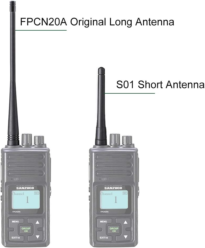 3.4 Inches Short Antenna for Retevis, Baofeng Kenwood Sanzuco Walkie Talkies, UHF 400-480 MHz Single Band with SMA Female Connector, Compatible with Most Two-Way Radios (6 Packs): Home Audio & Theater