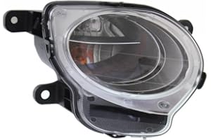 CarLights360: For Fiat 500 Turn Signal/Parking Light Assembly 2012-2019 Passenger Side Convertible/Hatchback w/Chrome Trim DOT Certified For FI2533100