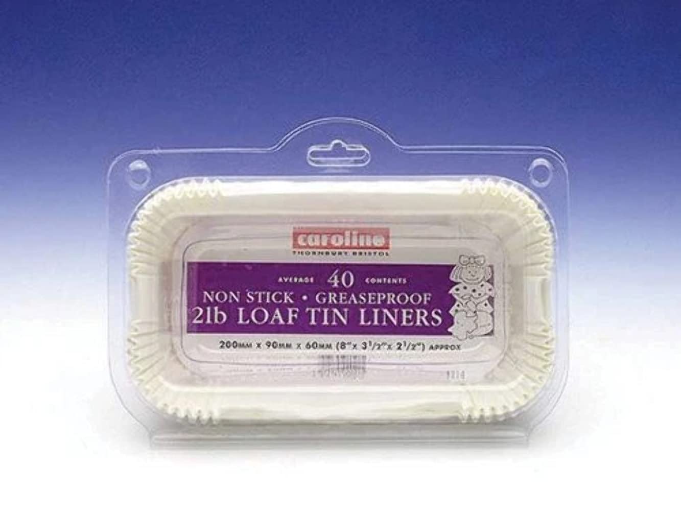 Caroline 40 Loaf Tin Liners 2lb