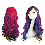Leiwo Wavy Wigs,31.5 inch(80cm) Long Curly Wig with Wig Cap for Cosplay,Halloween Party