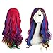 Leiwo Wavy Wigs,31.5 inch(80cm) Long Curly Wig with Wig Cap for Cosplay,Halloween Party