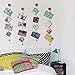 Olakee Hanging Photo Display Picture Frame Collage Picture Display Organizer with 30 Wood Clips for Wall Decor Hanging Photos Prints and Artwork