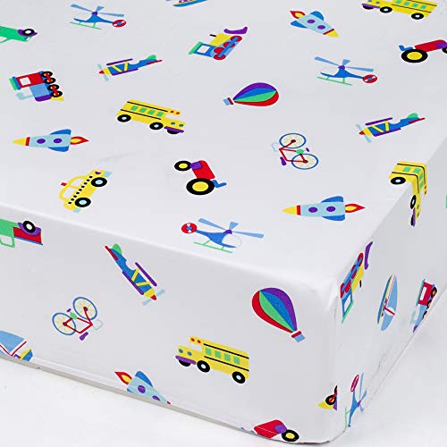 Wildkin Fitted Crib Sheet, Super Soft, Breathable Fitted Crib Sheet, Bold Patterns Coordinate with Other Room Décor, Olive Kids Design – On The Go