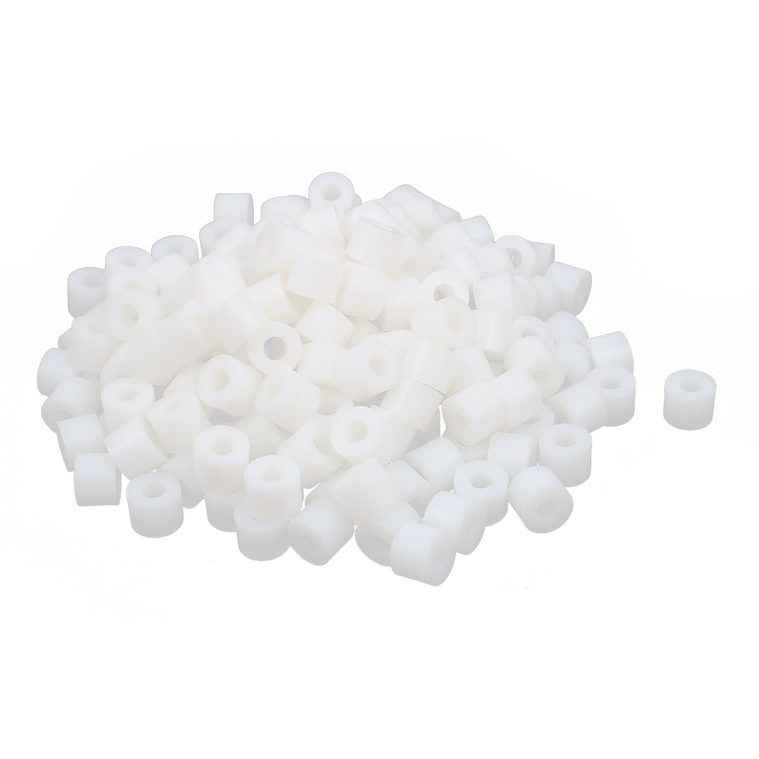 sourcingmap Plastic Round Insulation Column Standoff Support Spacer Tube 12x9mm 180pcs White