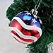 LUOEM Independence Day Hanging Balls Ornaments Patriotic Hanging Tree Balls Branches Decor Holiday Wedding Tree Decorations 6pcs
