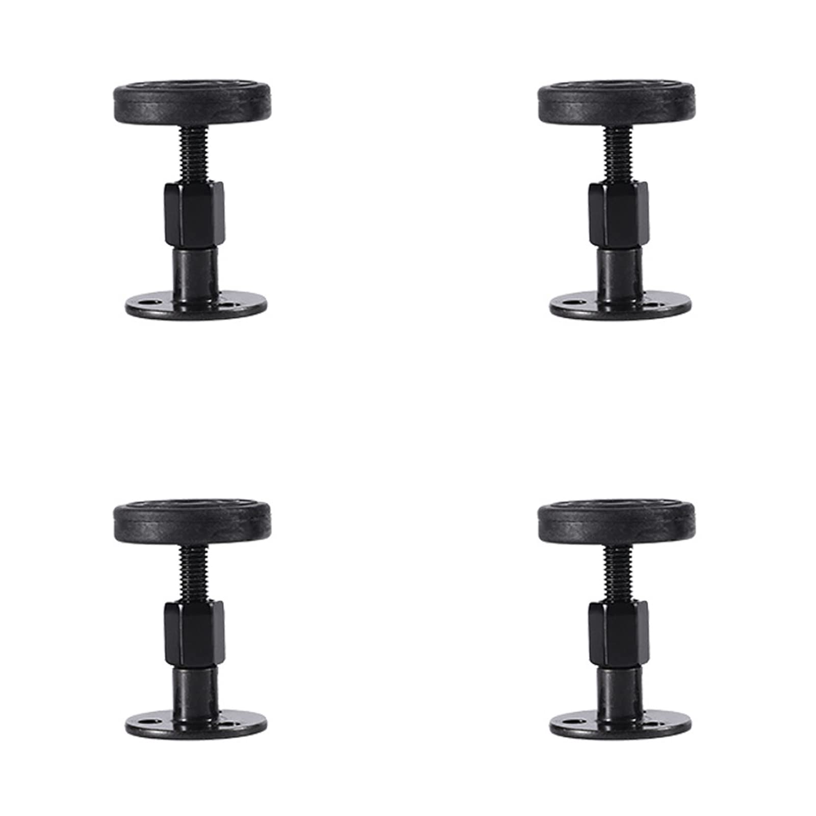 CTForest Pack of 4 Adjustable Anti-Shake Fixers, Anti-Shake Telescopic Support, Stabiliser for Beds, for Securing Beds and to Prevent Damage to Walls (Black)