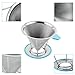 Pour Over Reusable Coffee Filters Perfect for Stainless Steel Cone Coffee Dripper Maker, Eco and Environmentally Safe 100% Reusable Filters with Brush - Serves 1-2 Cups