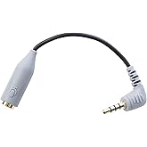 Movo MC3 3.5mm TRS to TRRS Adapter - Microphone Adapter for iPhone and Android Smartphones and Tablets