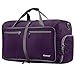 Gonex 80L Packable Travel Duffle Bag Foldable Duffel Bags for Luggage Gym Sports Camping Travelling Cycling Storage Shopping Water & Tear Resistant Purple