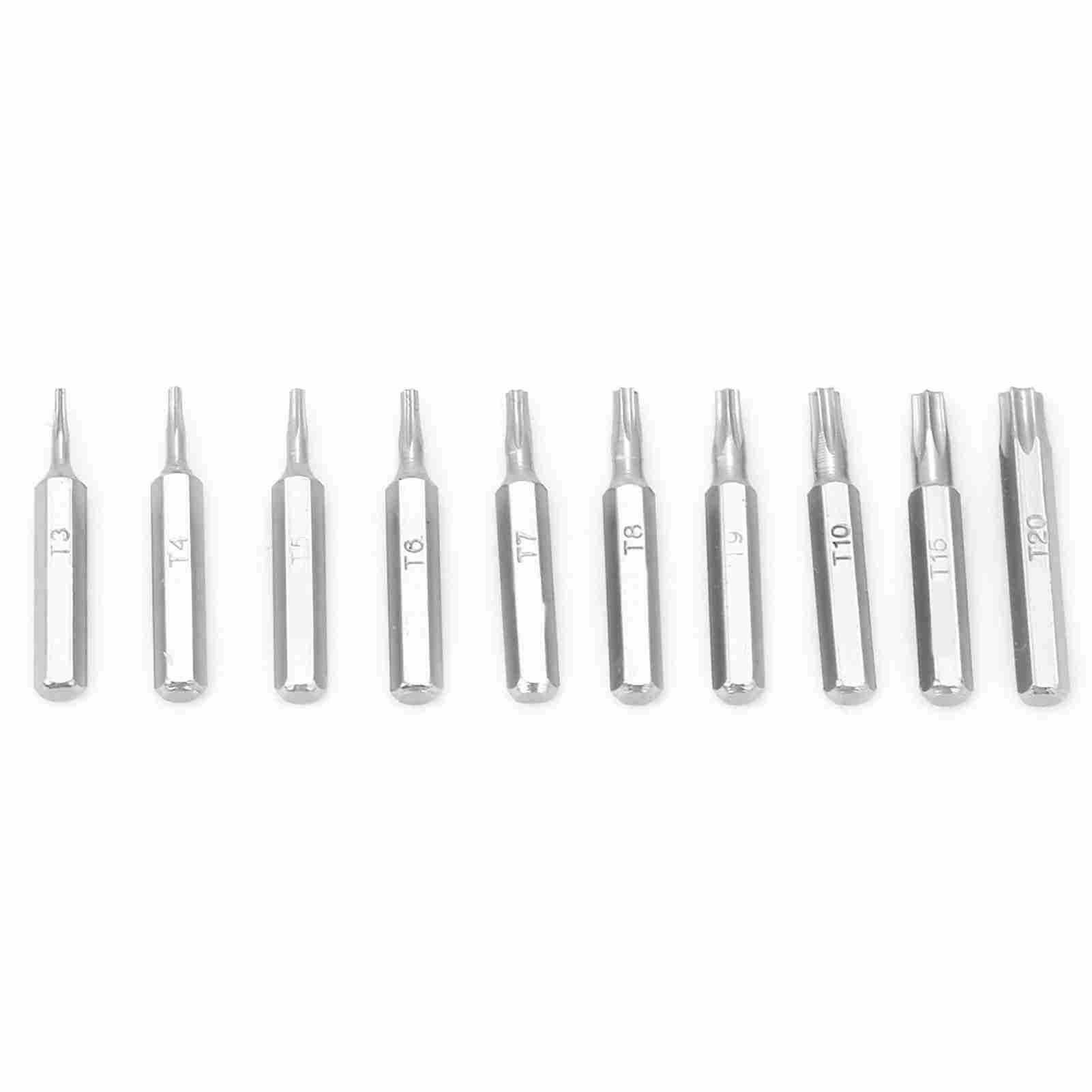 CR-V Material 10Pcs Star Screwdriver Bit Set Micro Bits 1.1 Inch Torx Screwdriver Bits for Electronic Equipment Repairingscrewdriver