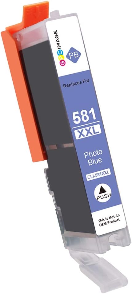 GPC Image 581XXLPB Compatible Ink Cartridges For Canon CLI-581XXL High Yield (1 Photo Blue) Work with Canon PIXMA TS8151 TS8150 TS9150 TS8152 TS9155 Printer, 9140 Pages