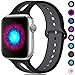 Haveda Sport Bands Compatible for Apple watch 44mm band series 5 series 4, Soft apple 5 wrist Comfortable Women iWatch 42mm Bands for Apple Watch Series 3 Series 2/1, Men Kids 42mm/44mm M/L Black/Grey